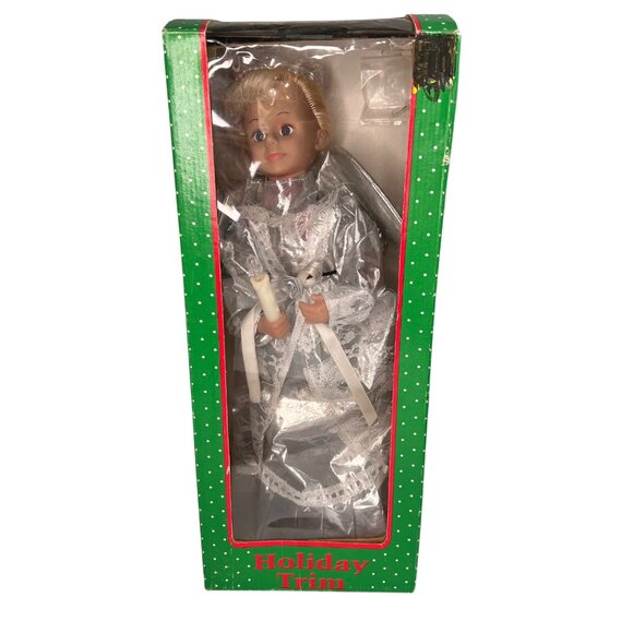 Holiday Trim 18" Battery Operated Animated Illuminated Christmas Angel Figure - Picture 1 of 8